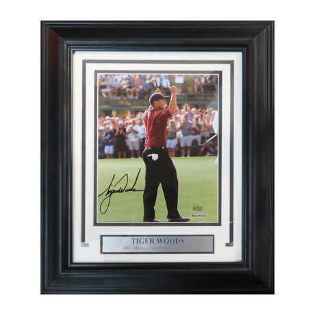 Tiger Woods // Signed & Framed 2002 Masters Photo // Upper Deck
