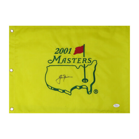 Jack Nicklaus // Signed 2001 Masters Golf Pin Flag
