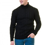 Austin Turtleneck Sweater // Black (M)