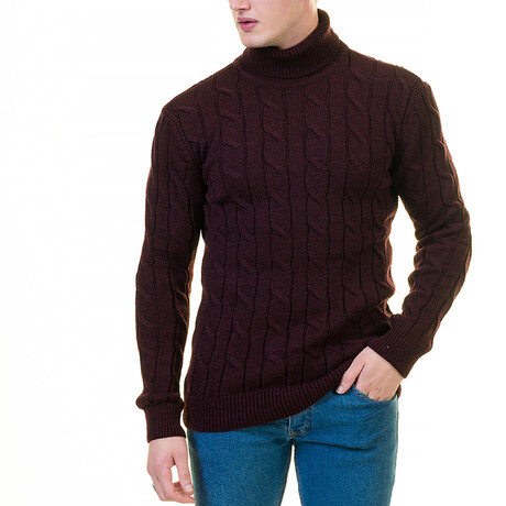 Patrick Turtleneck Sweater // Burgundy (S)