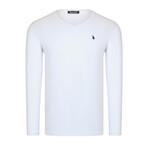 V-Neck Sweatshirt // Set of 2 // White (Small)