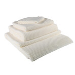 Bonini Chevron Ivory (4 Piece Set // Bath Sheet + Bath Towel + Hand Towel + Wash Cloth)