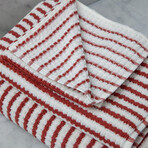 Waffle Coral Ivory (3 Piece Set // Bath Towel + Hand Towel + Wash Cloth)
