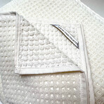 Waffle Ivory (4 Piece Set // Bath Sheet + Bath Towel + Hand Towel + Wash Cloth)