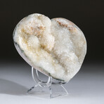 Genuine Crystal Clustered Heart + Acrylic Display Stand v.3