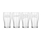 Classic Pub Glasses // Set of 4 // Anchorman Quotes