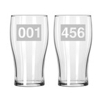 Classic Pub Glasses // Set of 2 // Squid Game Player Numbers