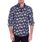 Laced It Long Sleeve Button Up Shirt // Black (L)