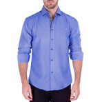 Good As Blue Long Sleeve Button Up Shirt // Blue (XL)