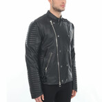 Theo Leather Jacket // Black (M)
