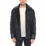 Gary Shearling + Leather Jacket // Black (M)