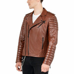 Freddy Leather Jacket // Brown (L)