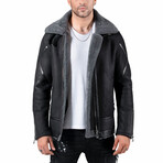 Jordan Shearling Jacket // Black (XL)
