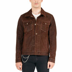 Clark Leather Jacket // Brown (XL)