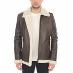 Larry Shearling Jacket // Brown (S)