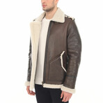 Larry Shearling Jacket // Brown (L)