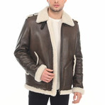 Larry Shearling Jacket // Brown (L)