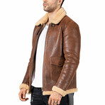 Logan Shearling Jacket // Brown (XL)