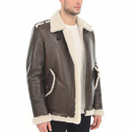 Larry Shearling Jacket // Brown (M)