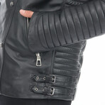 Theo Leather Jacket // Black (M)