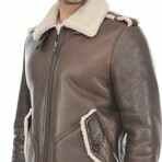 Larry Shearling Jacket // Brown (XL)
