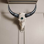 Carved Buffalo Skull // Aura // Labradorite