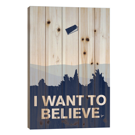 I Want To Believe Minimal Poster Tardis (40"H x 26"W x 1.5"D)