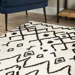 Addison Calabar Transitional Abstract Diamond Snow (3'6" x 5'6" Area Rug)