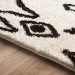 Addison Calabar Transitional Abstract Diamond Snow (3'6" x 5'6" Area Rug)