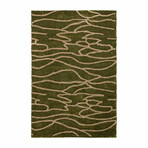 Addison Calabar Transitional Abstract Waves Pine (3'6" x 5'6" Area Rug)