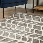 Addison Calabar Transitional Tread Pattern Concrete (3'6" x 5'6" Area Rug)
