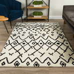 Addison Calabar Transitional Abstract Diamond Snow (3'6" x 5'6" Area Rug)