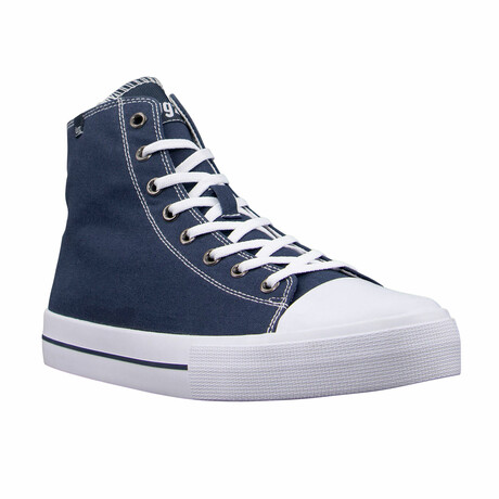 Stagger Hi Top Shoes // Navy + White (US: 7)