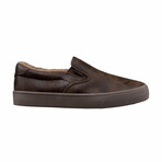 Clipper LX Fleece Slip On Shoes // Dark Brown + Falcon (US: 8.5)