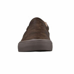 Clipper LX Fleece Slip On Shoes // Dark Brown + Falcon (US: 8)