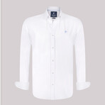 Plain Button-Up Shirt // White (XL)