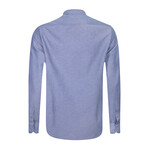 Plain Button-Up Shirt // Indigo (2XL)
