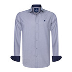 Plain Button-Up Shirt // Denim Blue (XL)