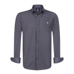 Plain Button-Up Shirt // Anthracite (L)