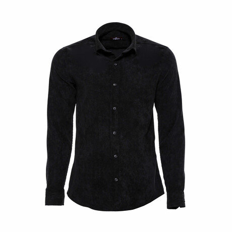 Dustin Corduroy Shirt // Black (S)