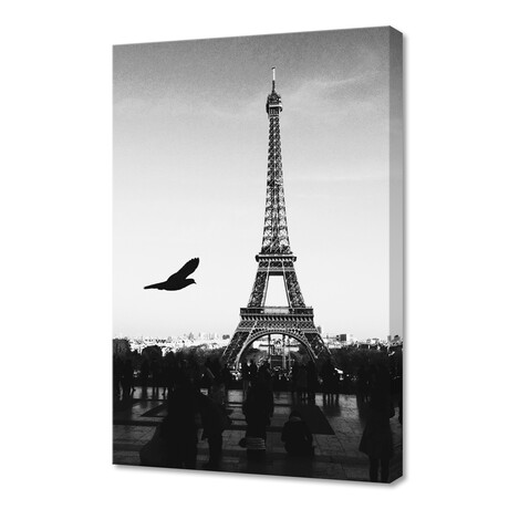 Paris Without Emotion // Black And White Photography (12"H x 8"W x 0.75"D)