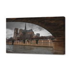 Paris Notredame Under The Bridge (8"H x 12"W x 0.75"D)