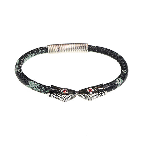 Dell Arte // Anaconda Heads Bracelet // Multicolor