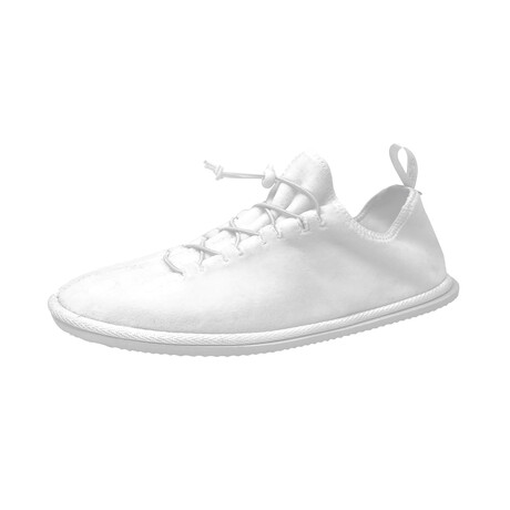 OG Velour Slipper Sneaker // White (Women's 3.5-5.5)