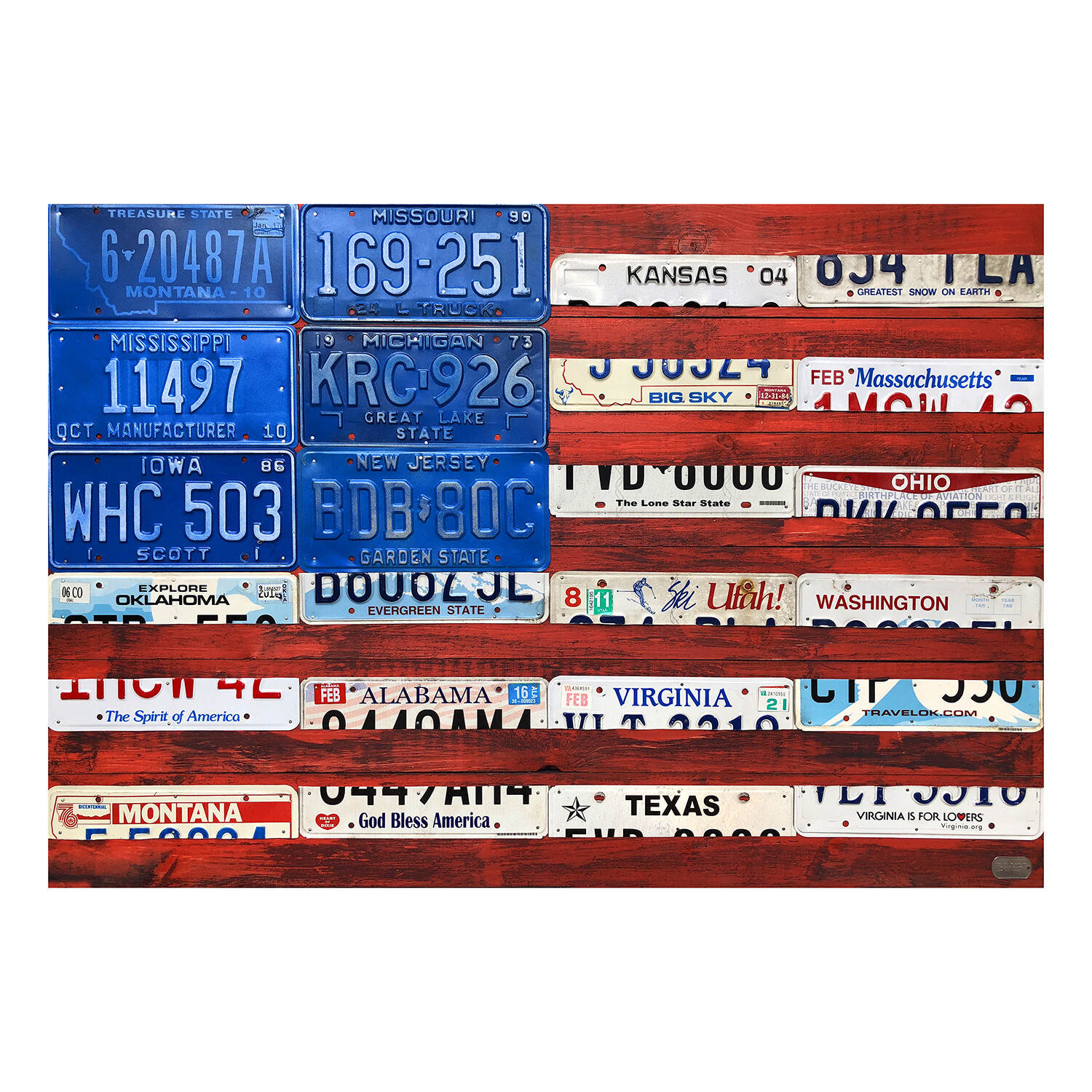 License Plate American Flag Design Turnpike Touch of Modern