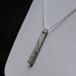 Genuine Seymchan Meteorite Pendant + 18" Sterling Silver Chain