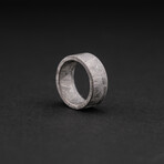Genuine Natural Seymchan Meteorite Ring // Size 8.5