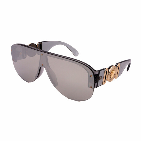 Versace // Men's VE4391-311/6G Sunglasses // Gray + Light Gray + Silver