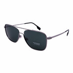 Burberry // Men's BE3112-100371 Aviator Sunglasses // Gunmetal + Green