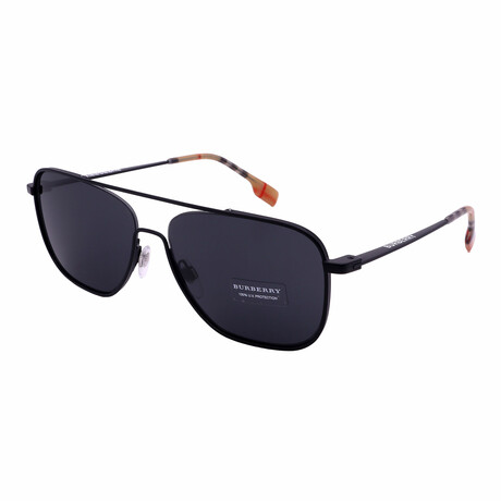 Burberry // Men's BE3112-100787 Sunglasses // Matte Black + Gray